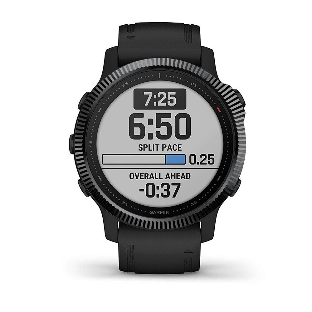 Anello lunetta zigrinato Garmin Fenix 6S nero