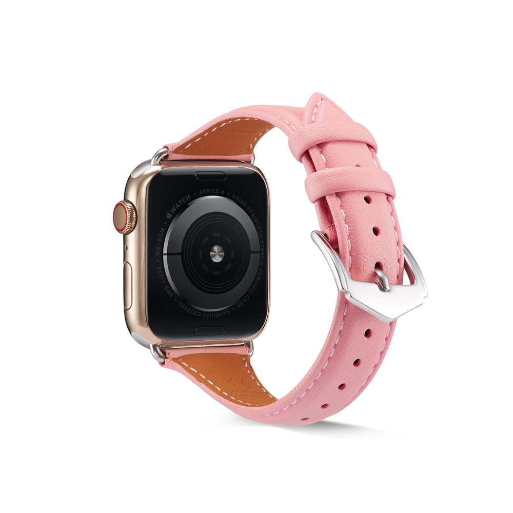 Cinturino sottile in pelle Apple Watch 38mm rosa