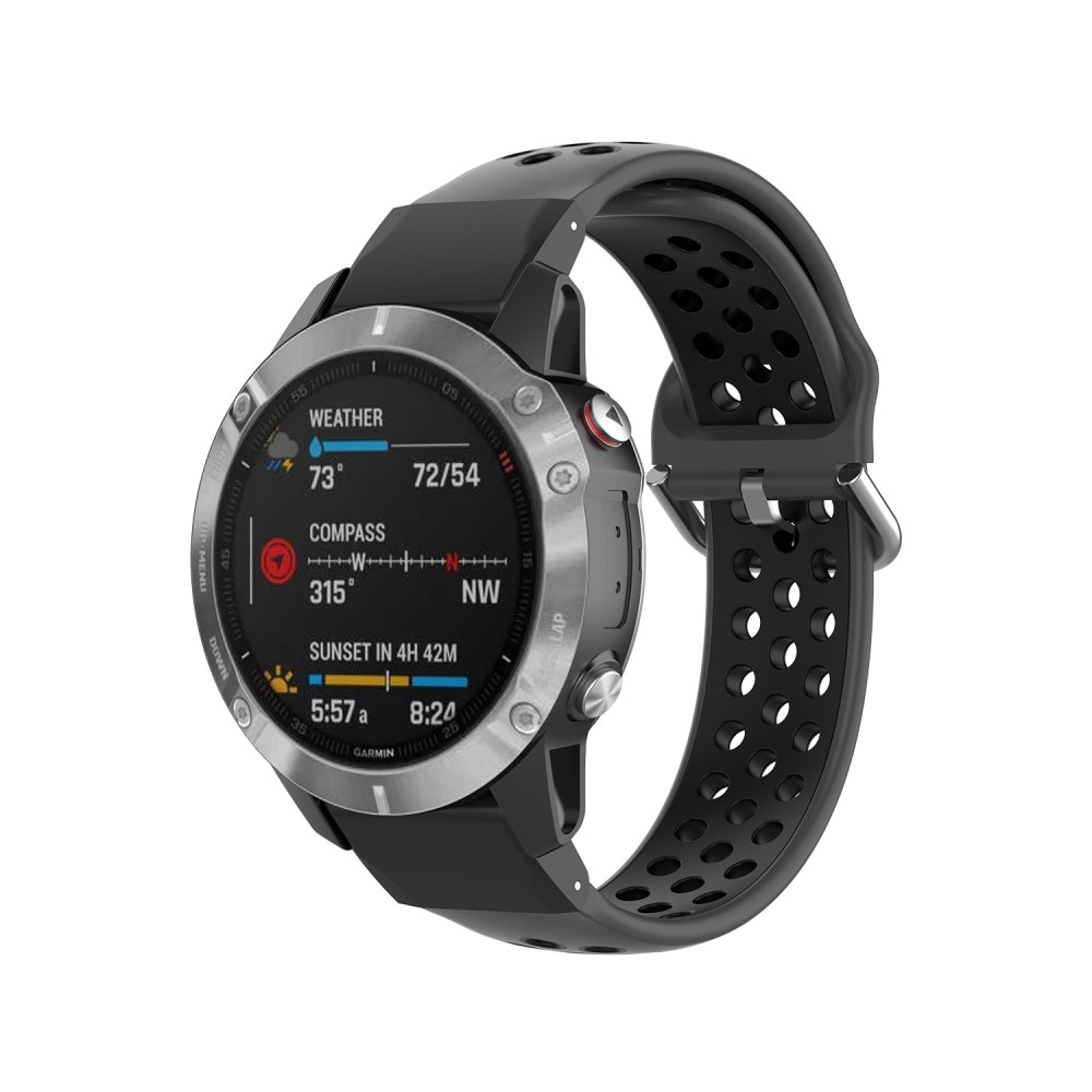 Cinturino Sport in Silicone Garmin Fenix 6 Pro nero