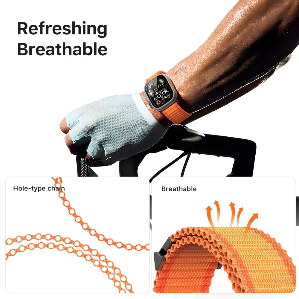 Cinturino in Active Nylon Apple Watch Ultra 49mm 2nd Gen Arancione