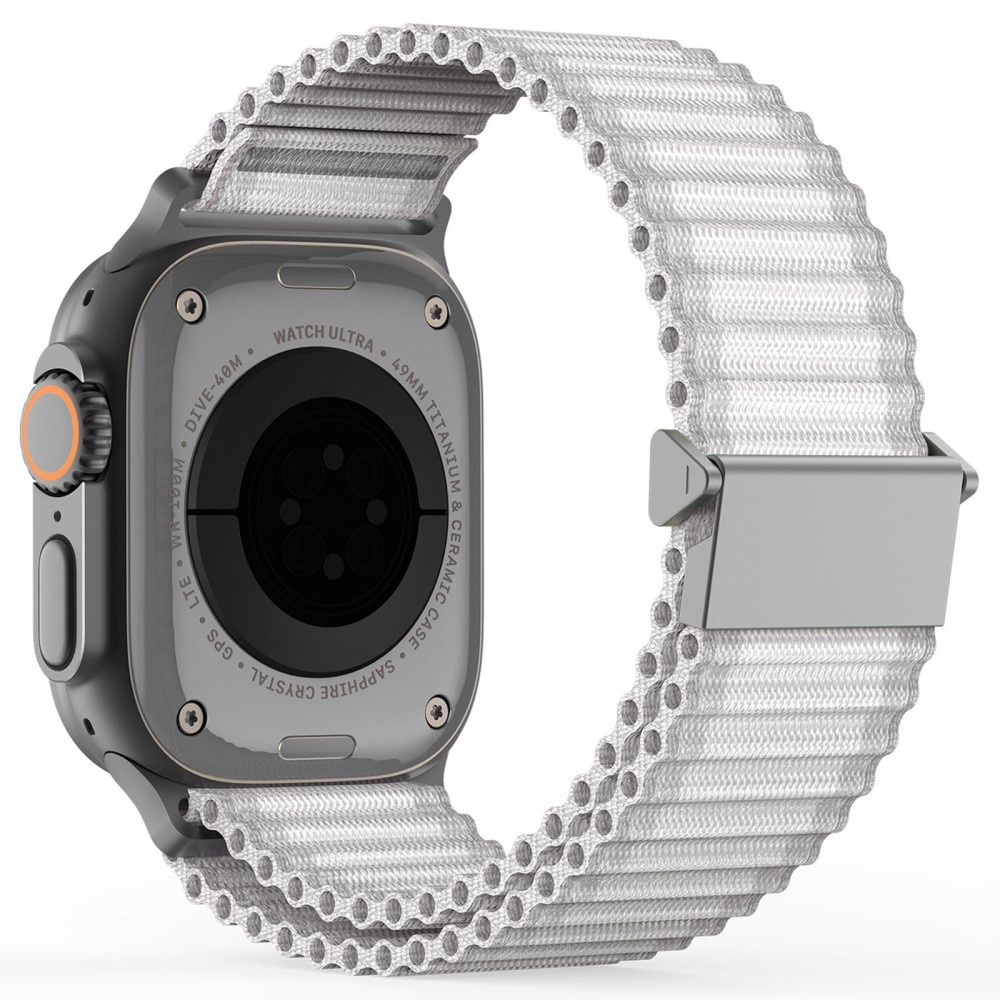 Cinturino in Active Nylon Apple Watch Series 10 46mm Bianco