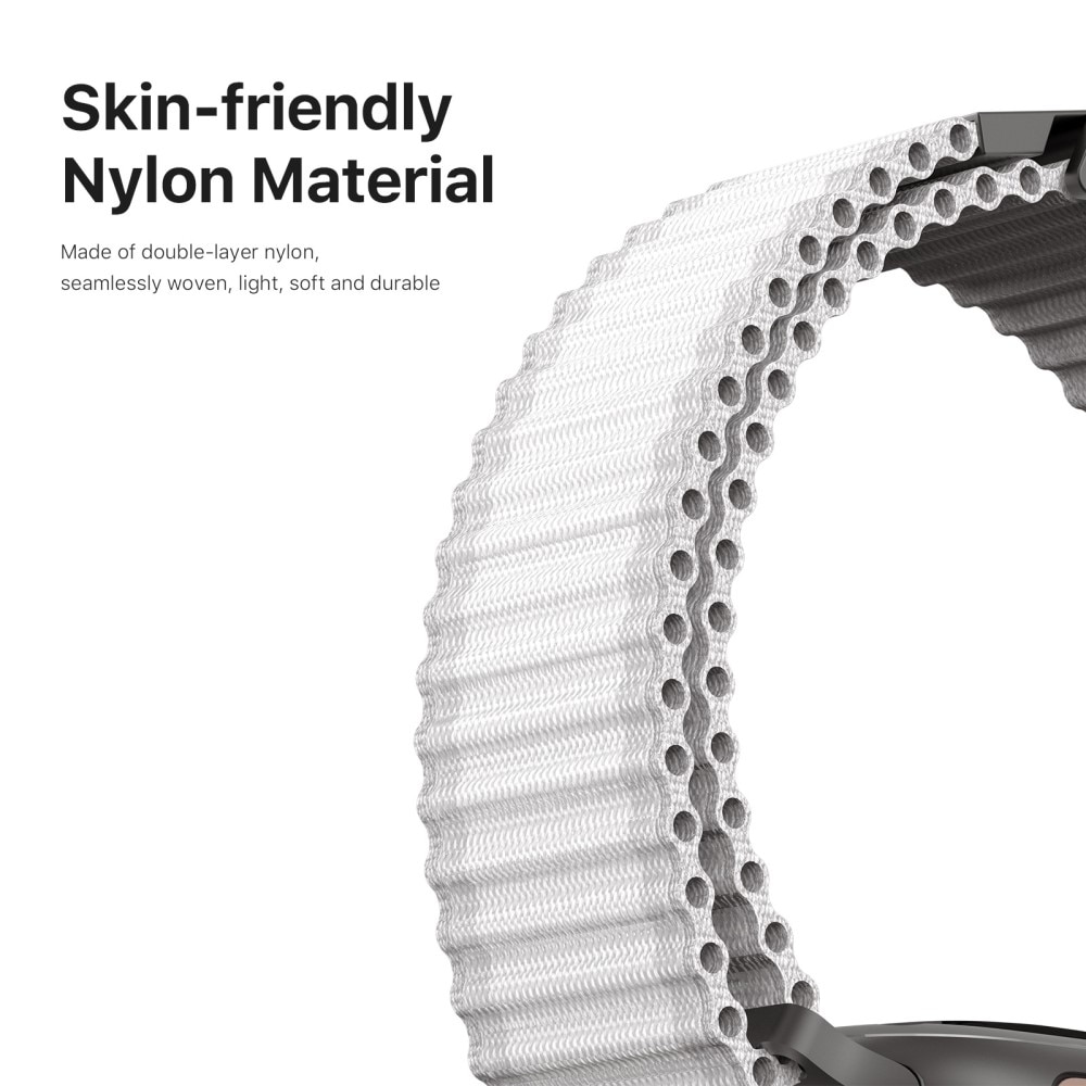 Cinturino in Active Nylon Apple Watch Series 10 46mm Bianco