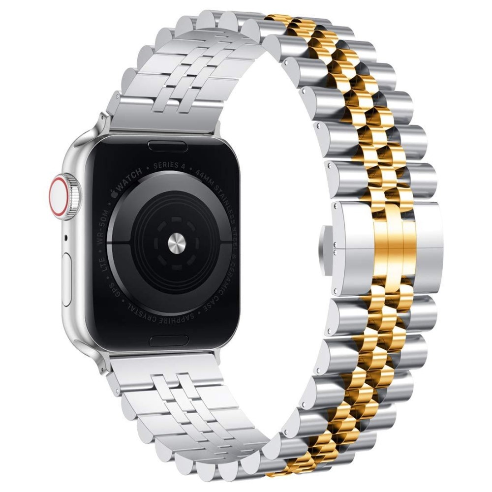 Bracciale in acciaio inossidabile Apple Watch 41mm Series 7 d'argento/oro