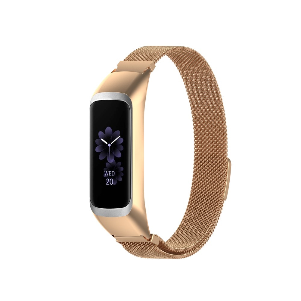 Cinturino in maglia milanese per Samsung Galaxy Fit 2, oro rosa