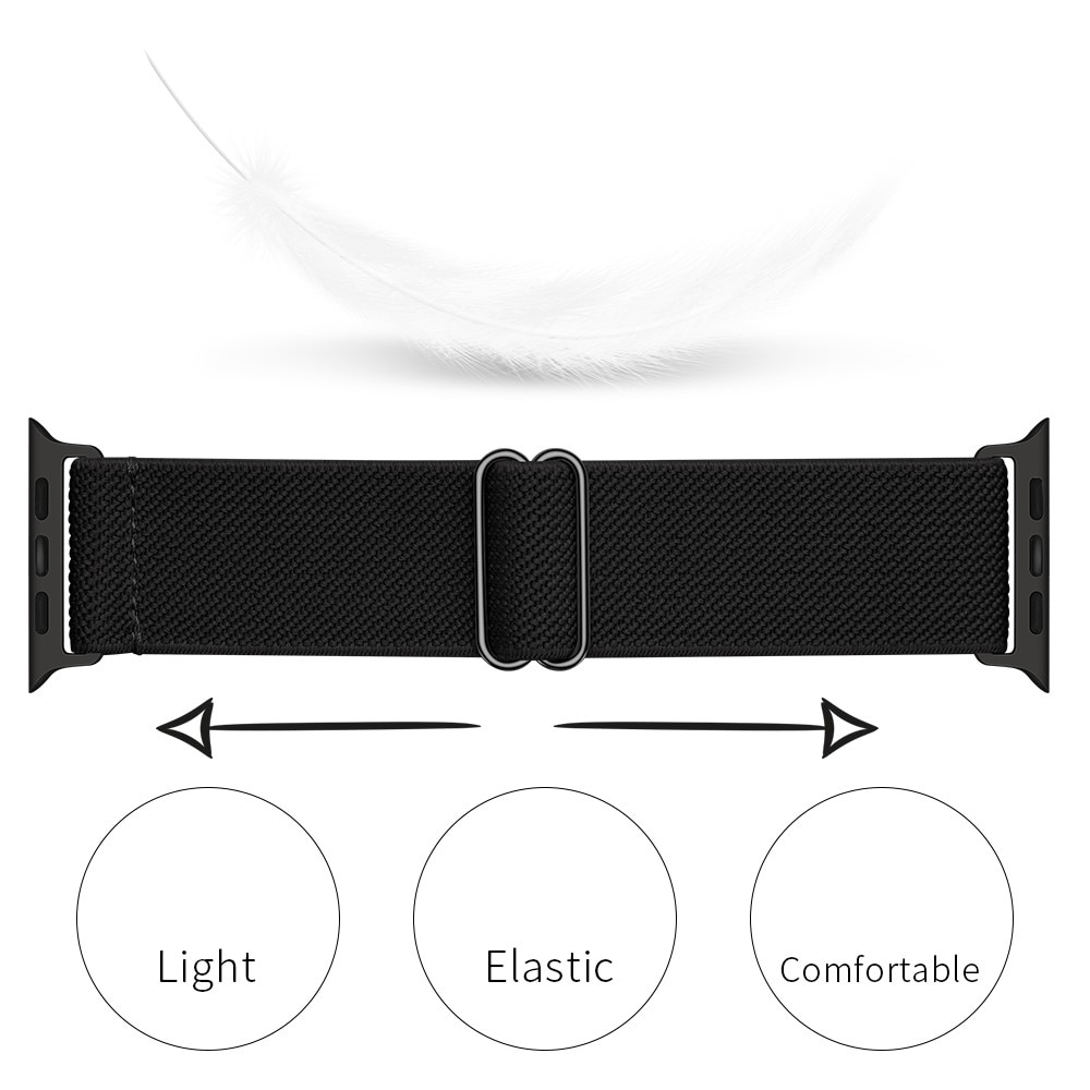 Cinturino in nylon elasticizzato Apple Watch 41mm Series 7 nero