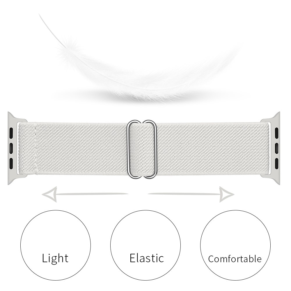 Cinturino in nylon elasticizzato Apple Watch 42mm bianco