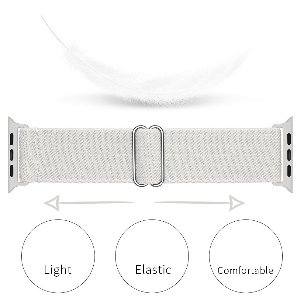 Cinturino in nylon elasticizzato Apple Watch 38mm bianco