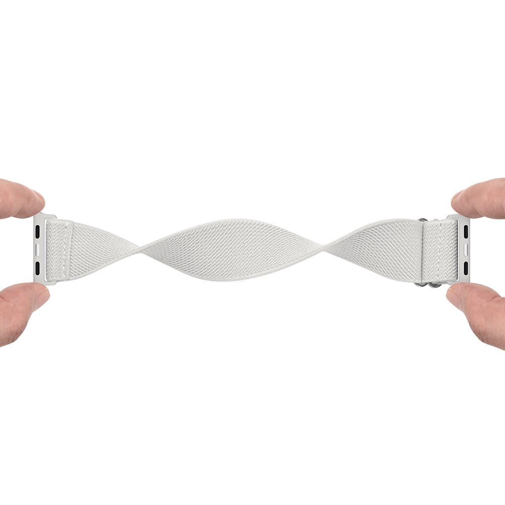 Cinturino in nylon elasticizzato Apple Watch 42mm bianco