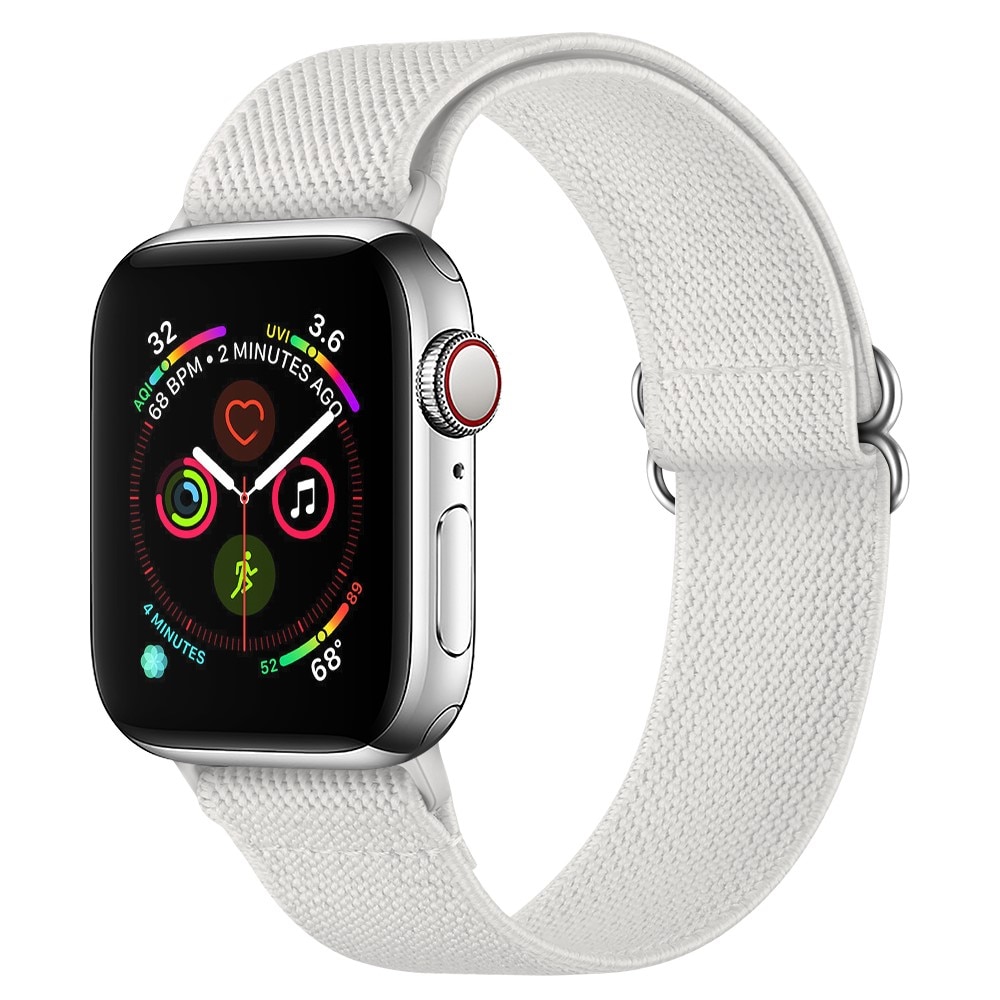 Cinturino in nylon elasticizzato Apple Watch SE 40mm bianco