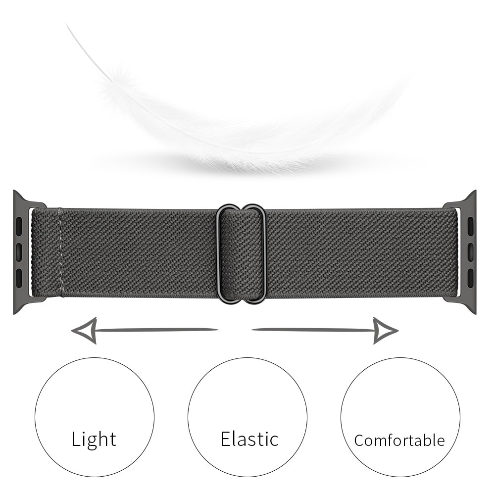 Cinturino in nylon elasticizzato Apple Watch 41mm Series 8 grigio
