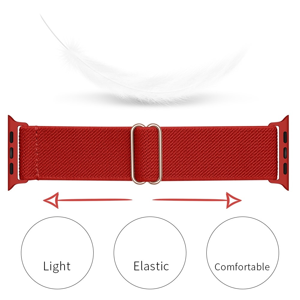 Cinturino in nylon elasticizzato Apple Watch 41mm Series 8 rosso