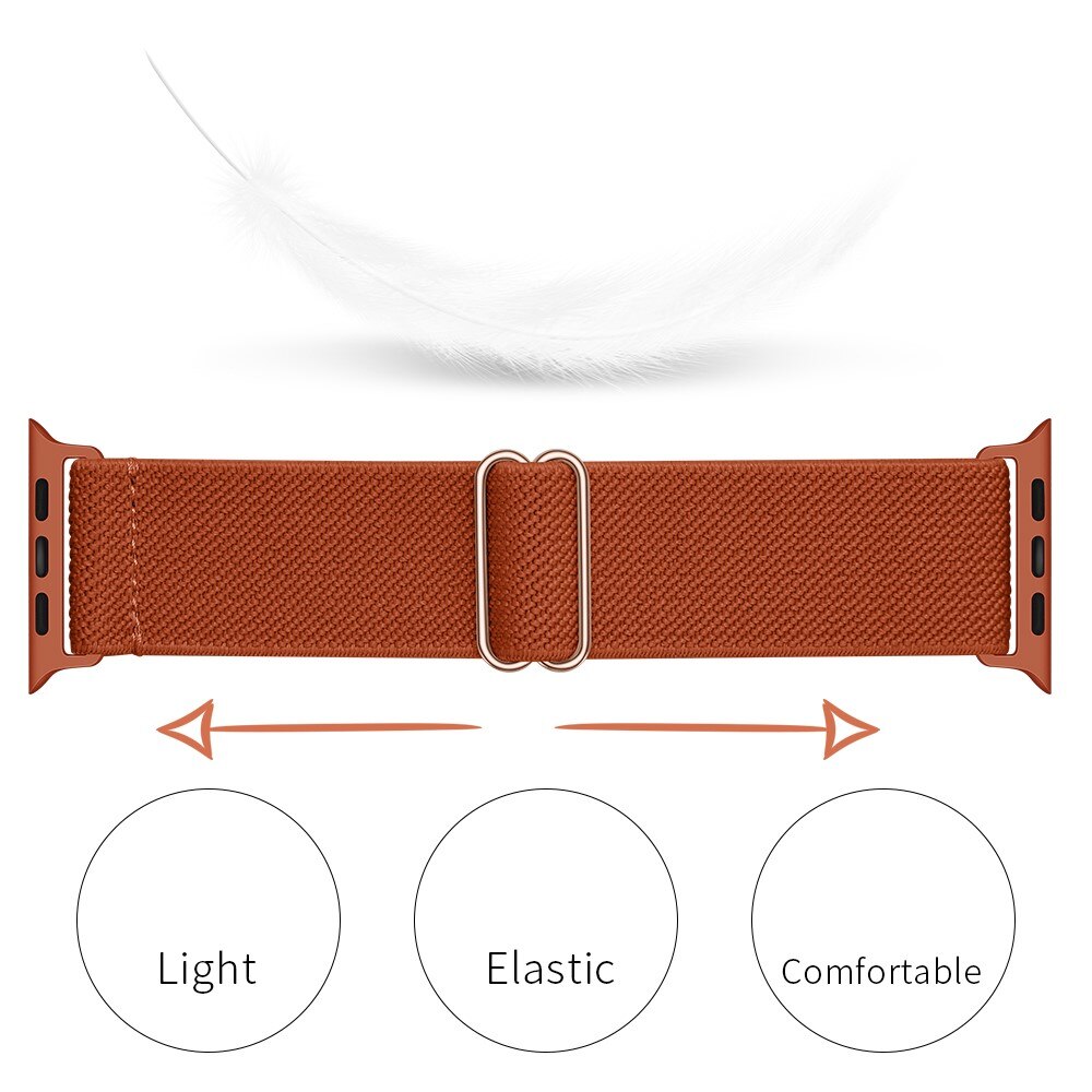 Cinturino in nylon elasticizzato Apple Watch Series 9 41mm, Marrone