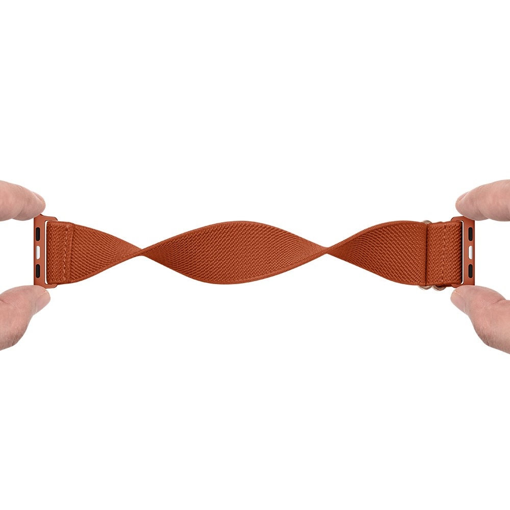 Cinturino in nylon elasticizzato Apple Watch Series 9 41mm, Marrone