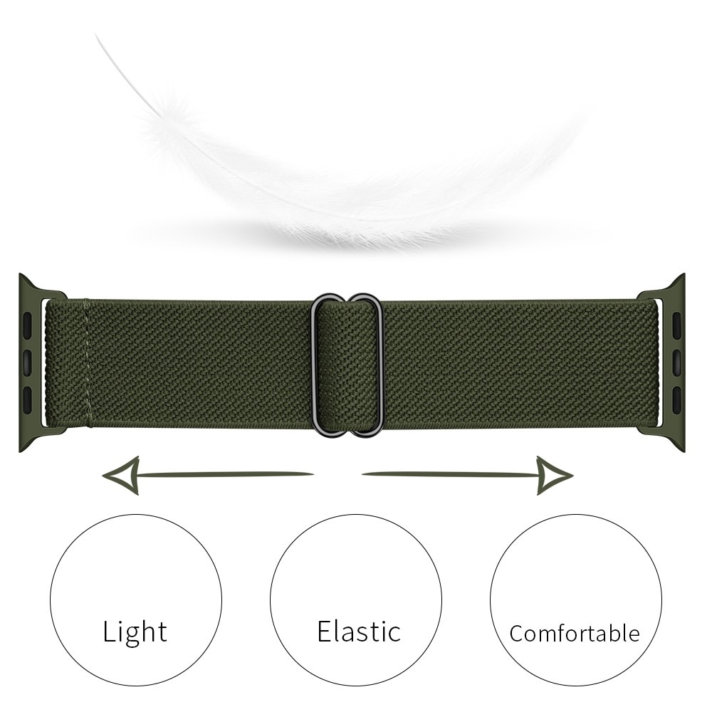 Cinturino in nylon elasticizzato AApple Watch 41mm Series 8 verde