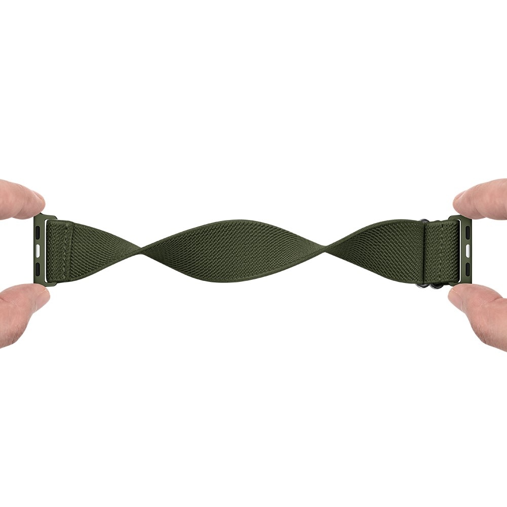 Cinturino in nylon elasticizzato Apple Watch 45mm Series 9 verde