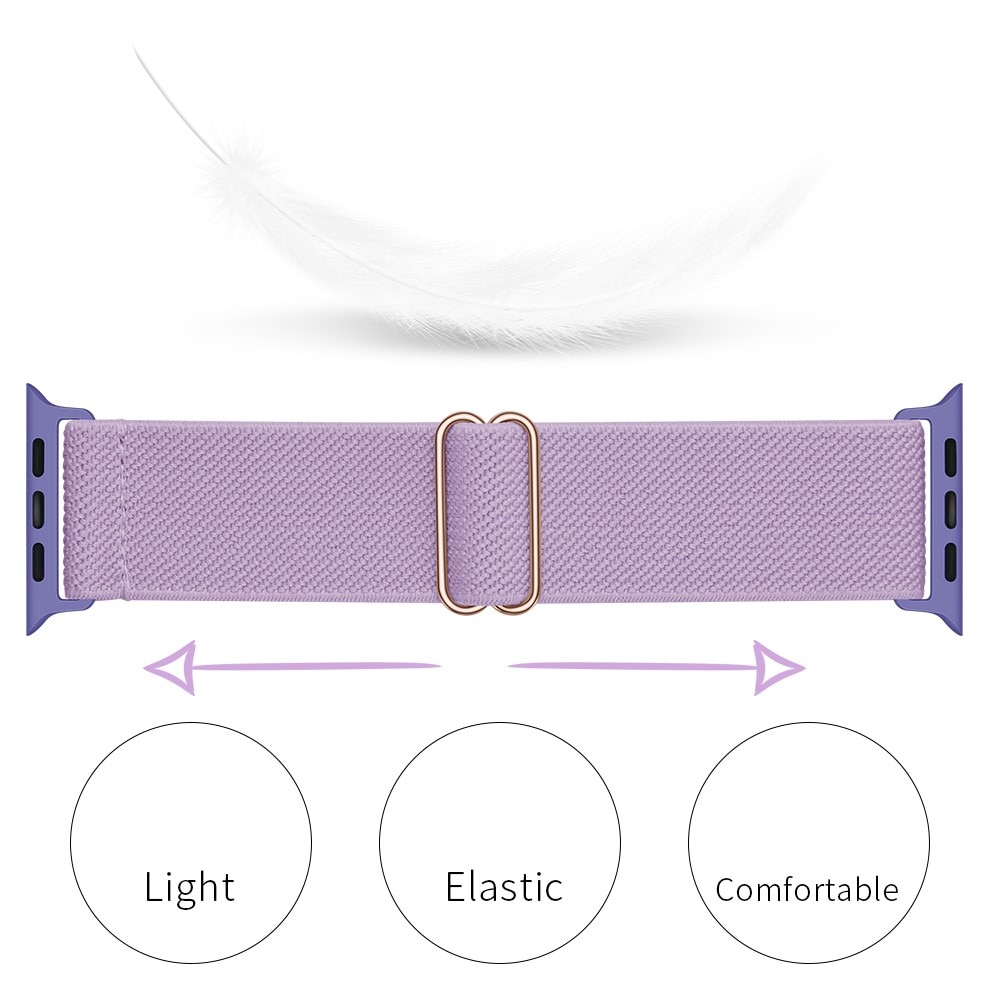Cinturino in nylon elasticizzato Apple Watch 45mm Series 7 viola