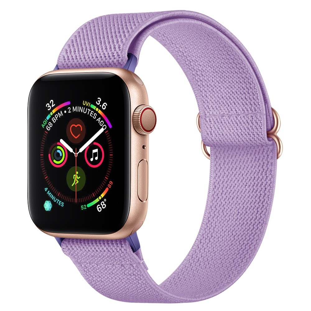 Cinturino in nylon elasticizzato Apple Watch 45mm Series 7 viola