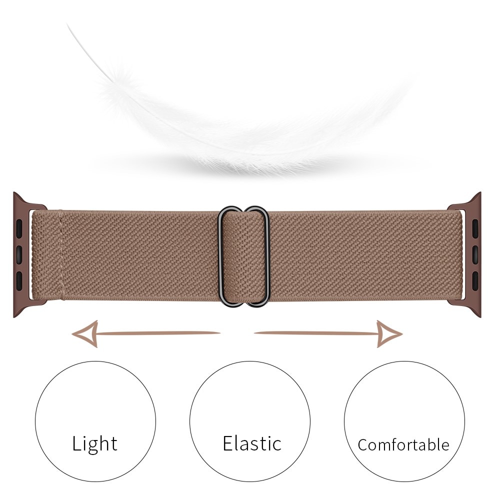 Cinturino in nylon elasticizzato Apple Watch 41mm Series 8 marrone