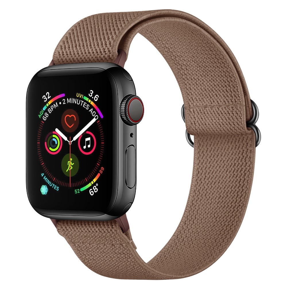 Cinturino in nylon elasticizzato Apple Watch 41mm Series 8 marrone