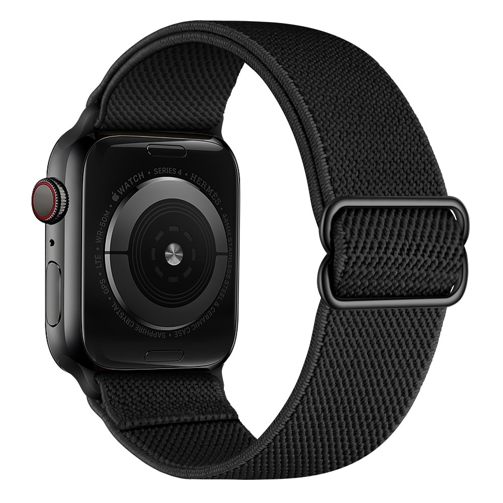 Cinturino in nylon elasticizzato Apple Watch Series 8 45mm, Nero