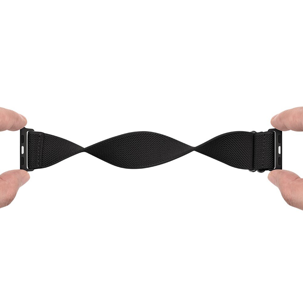Cinturino in nylon elasticizzato Apple Watch Series 8 45mm, Nero