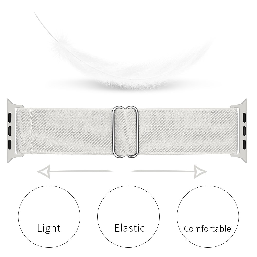 Cinturino in nylon elasticizzato Apple Watch Ultra 49mm bianco