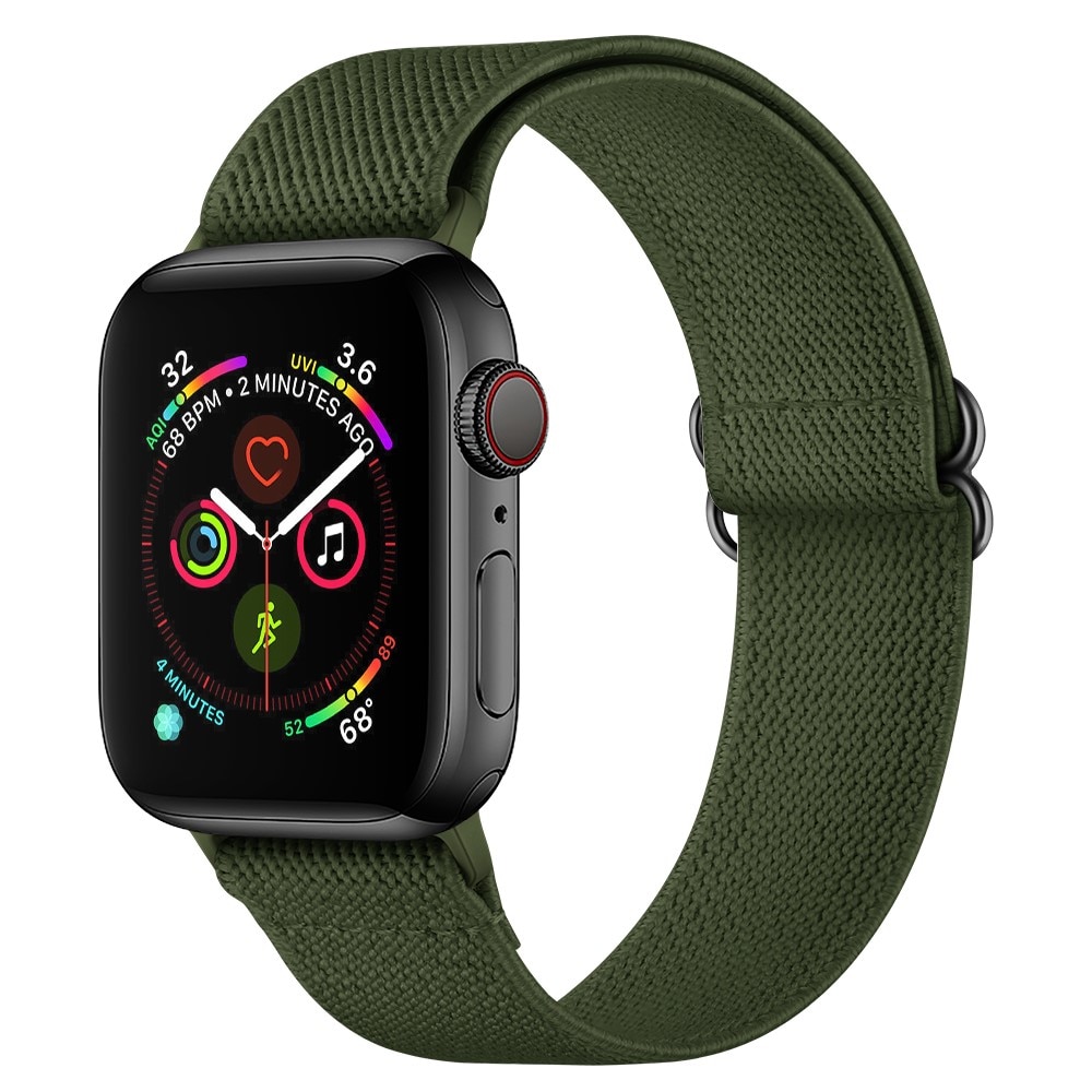 Cinturino in nylon elasticizzato Apple Watch 45mm Series 8 verde