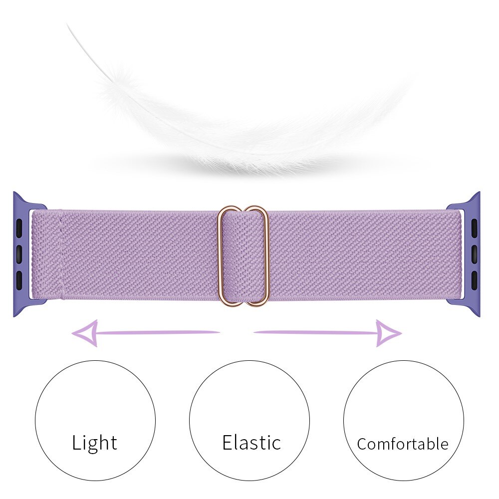 Cinturino in nylon elasticizzato Apple Watch Ultra 49mm 1st Gen, Viola