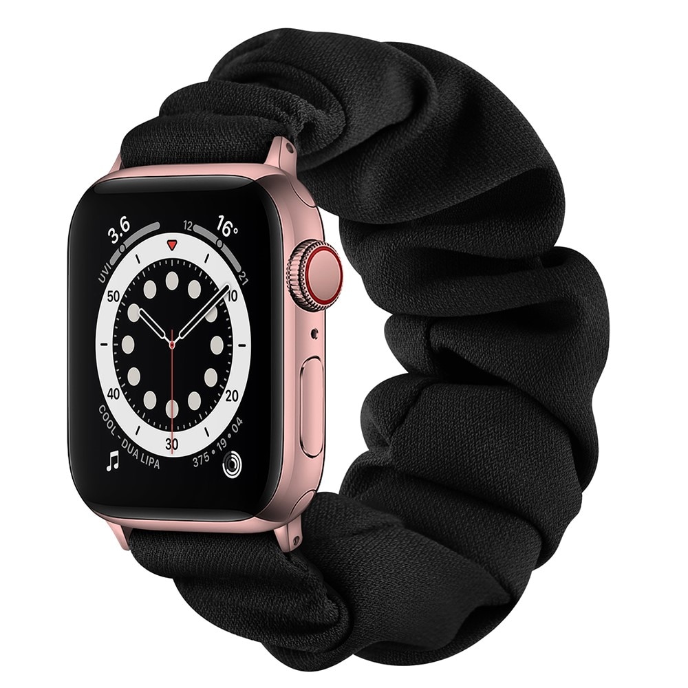 Cinturino Scrunchie Apple Watch 41mm Series 9 nero/oro rosa