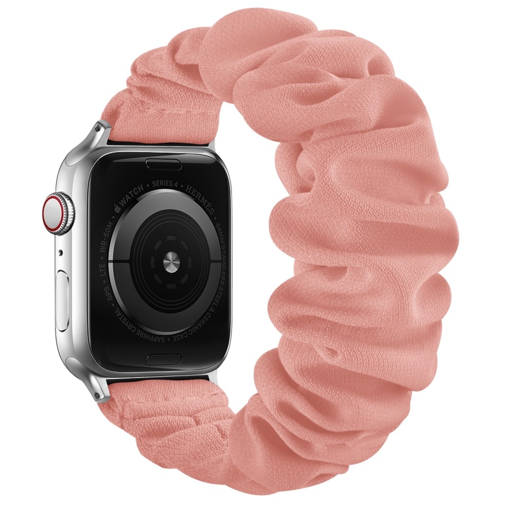 Cinturino Scrunchie Apple Watch 41mm Series 8 Rosa/Argento