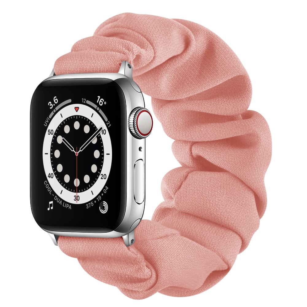 Cinturino Scrunchie Apple Watch 41mm Series 8 Rosa/Argento