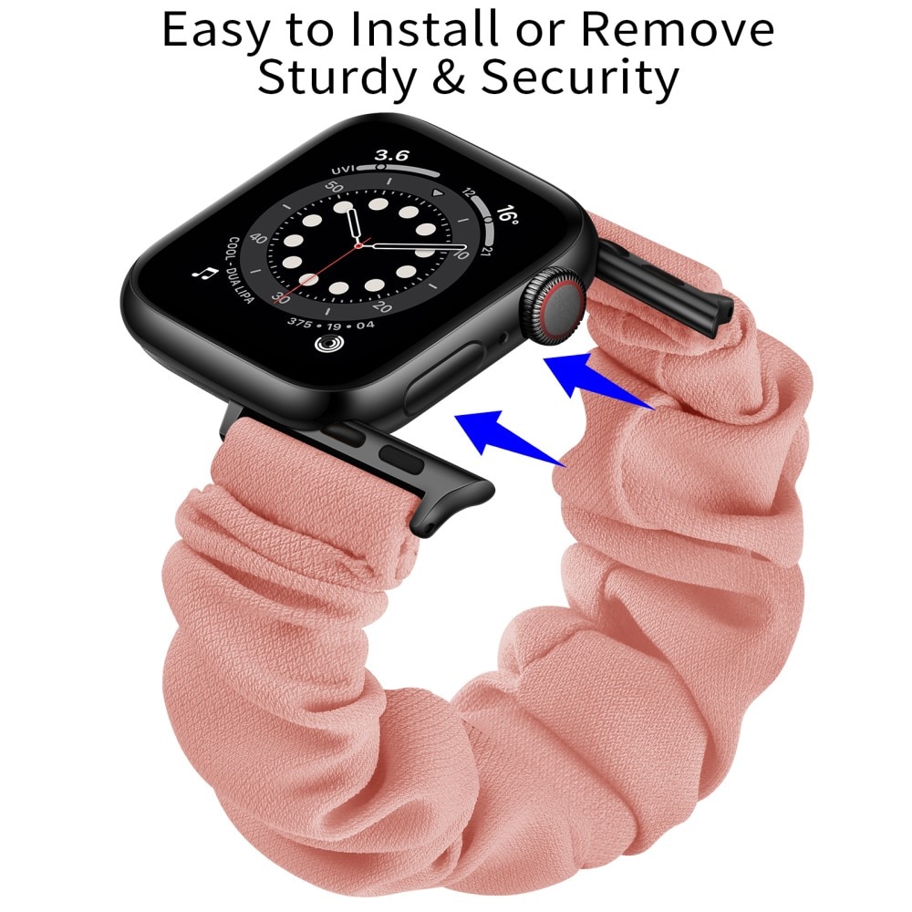 Cinturino Scrunchie Apple Watch 38mm rosa/argento