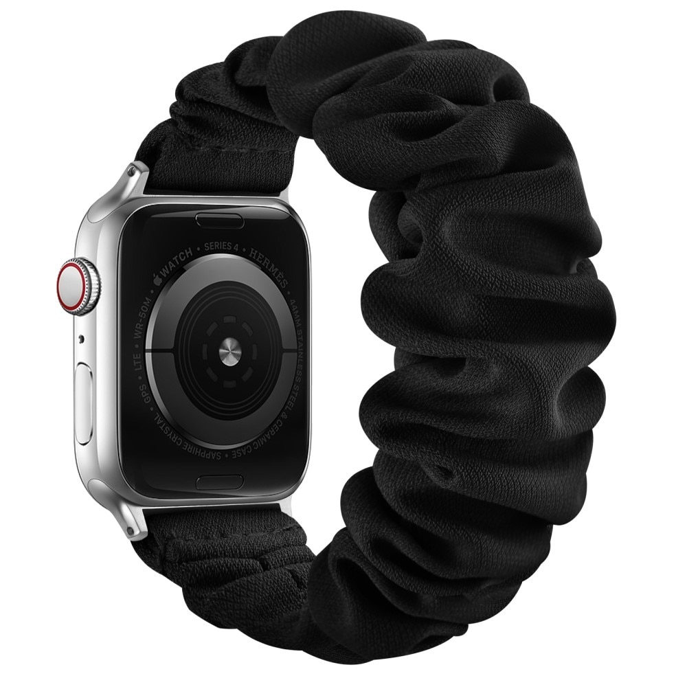 Cinturino Scrunchie Apple Watch 41mm Series 8 Argento nero