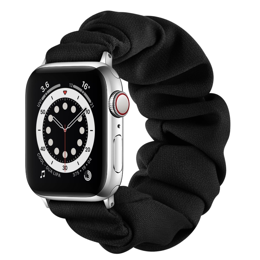 Cinturino Scrunchie Apple Watch SE 40mm d'argento/nero