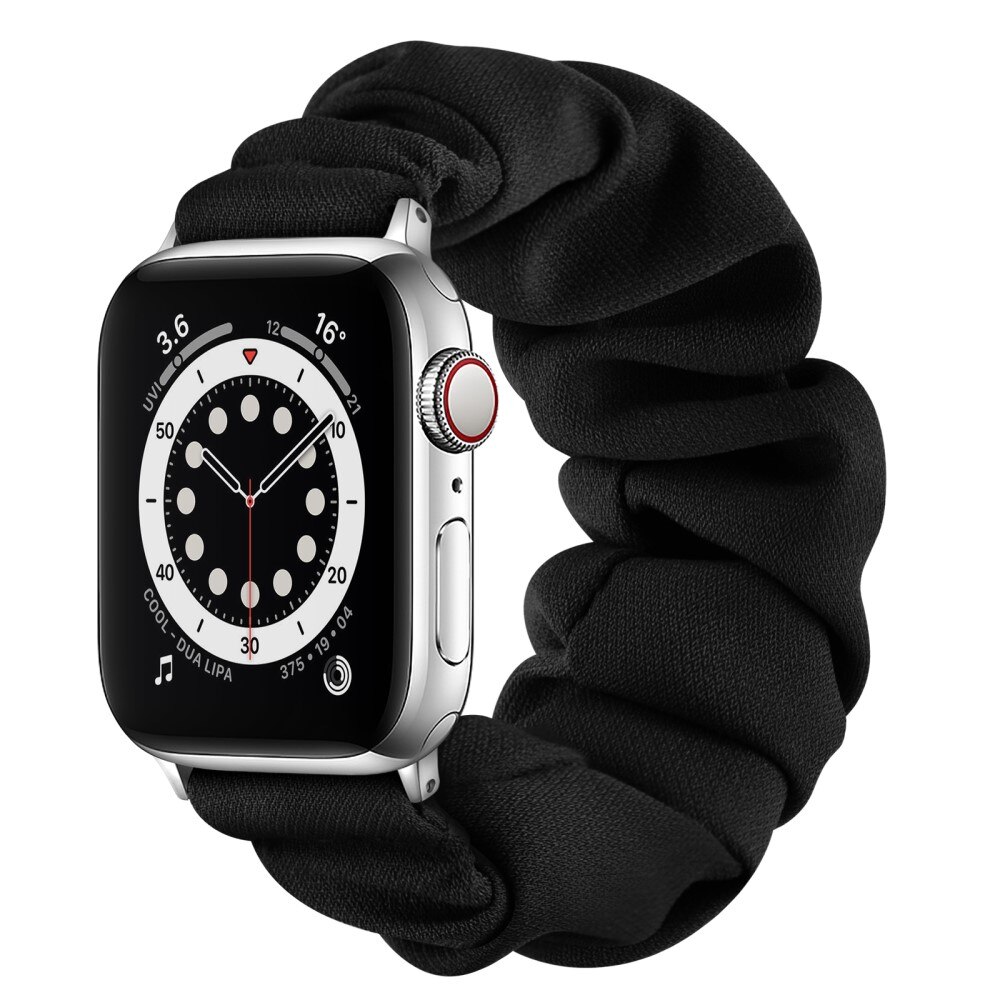 Cinturino Scrunchie Apple Watch 40mm d'argento/nero