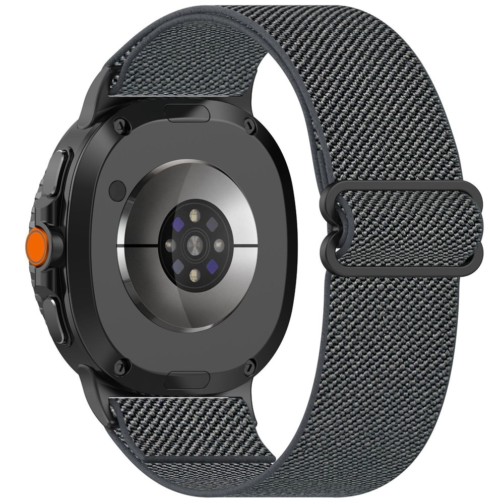 Cinturino in nylon elasticizzato Samsung Galaxy Watch Ultra (2025), Grigio scuro