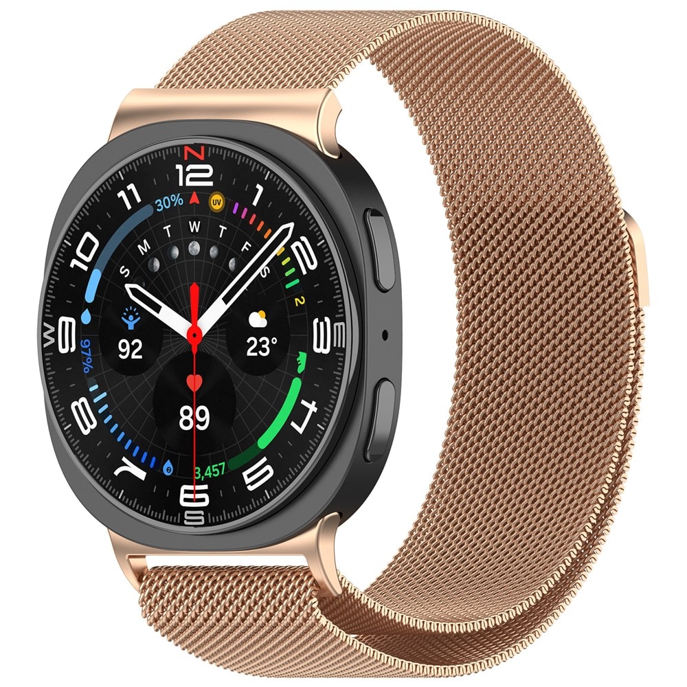 Cinturino in maglia milanese per Samsung Galaxy Watch 8 Classic, Oro rosa