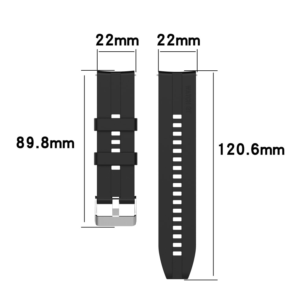 Cinturino in silicone per Huawei Watch 3/Watch 3 Pro, Nero