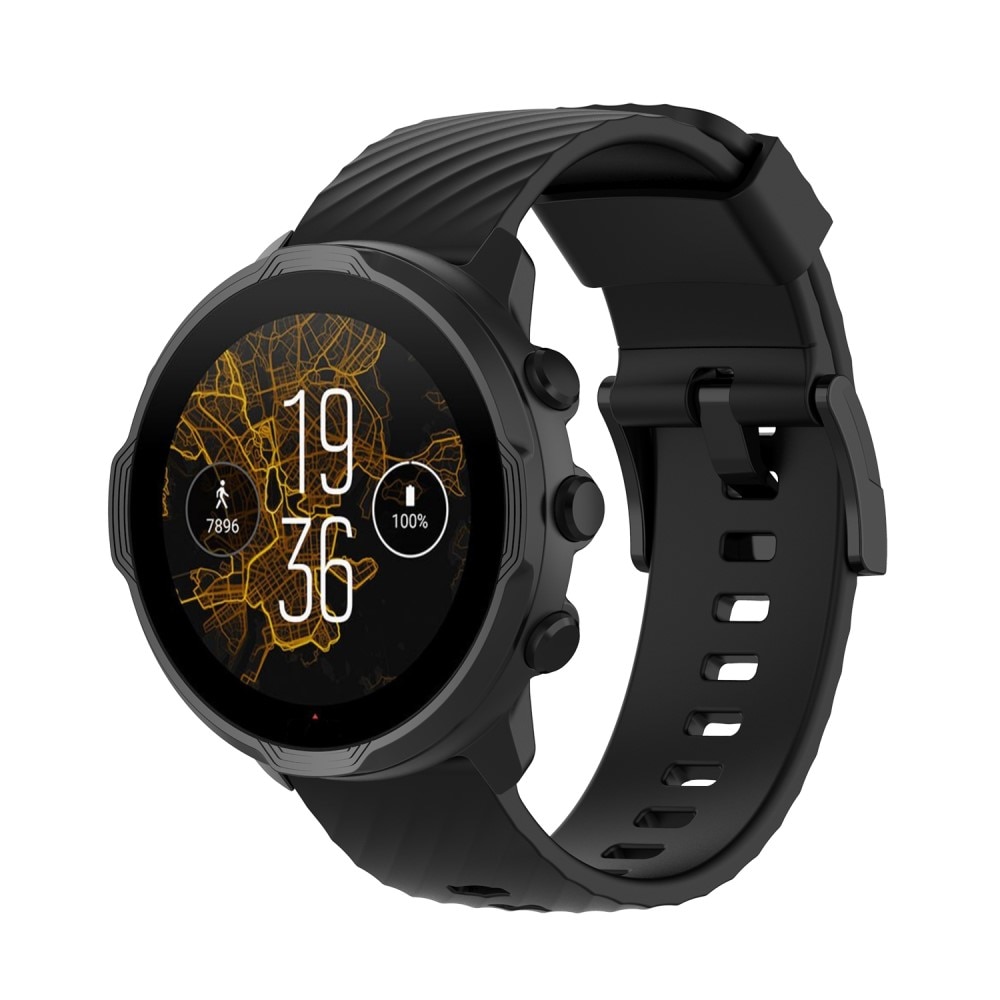 Cinturino in silicone per Mobvoi Ticwatch Pro 5 nero