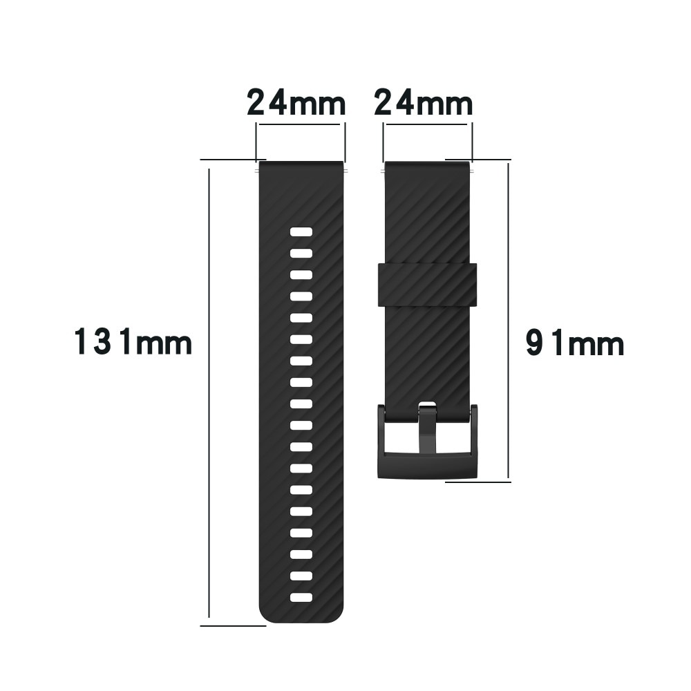 Cinturino in silicone per Suunto 7/9/9 Baro, nero