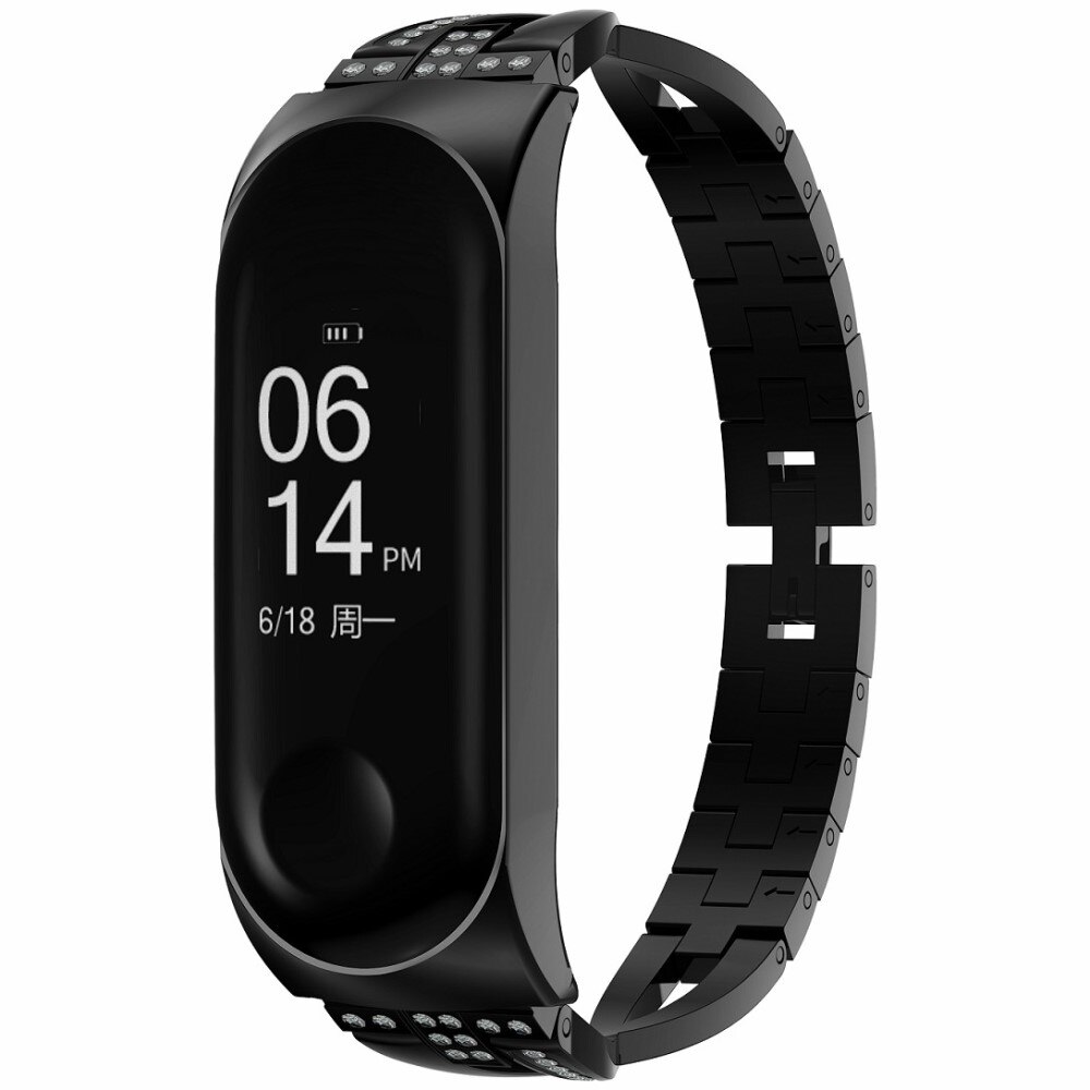 Cinturino Cristallo Xiaomi Mi Band 3/4 Black