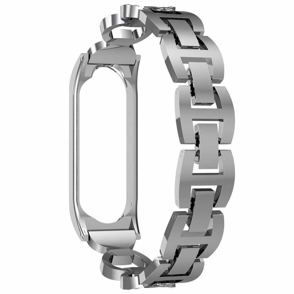 Cinturino Rhinestone bracelet Xiaomi Mi Band 5/6 D'argento