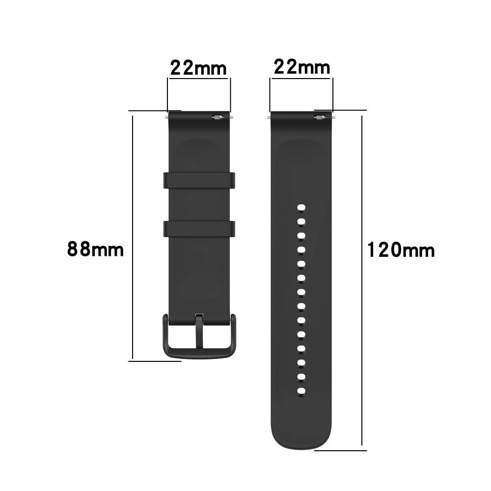 Cinturino in silicone per Xiaomi Amazfit GTR 2 Sport/2 Classic/2e, nero