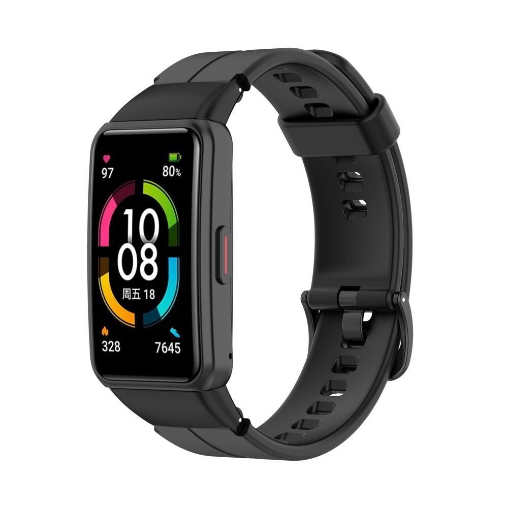 Cinturino in silicone per Huawei Band 6, Nero