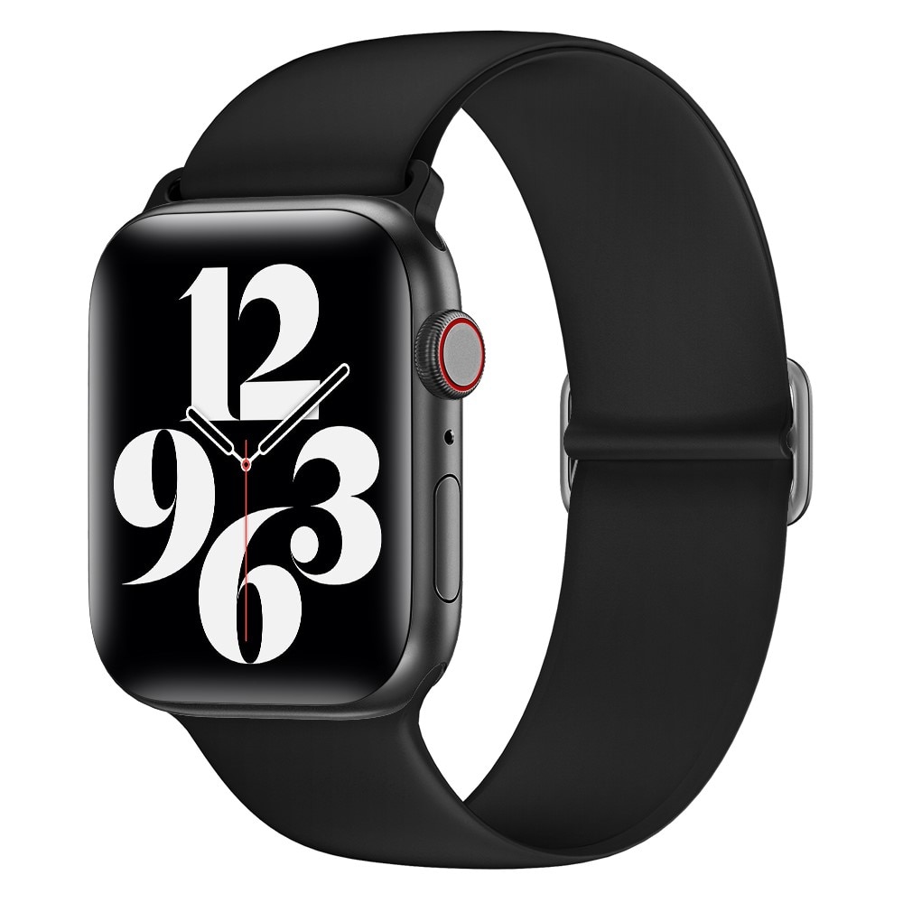 Cinturino in silicone elasticizzato Apple Watch 45mm Series 7 nero