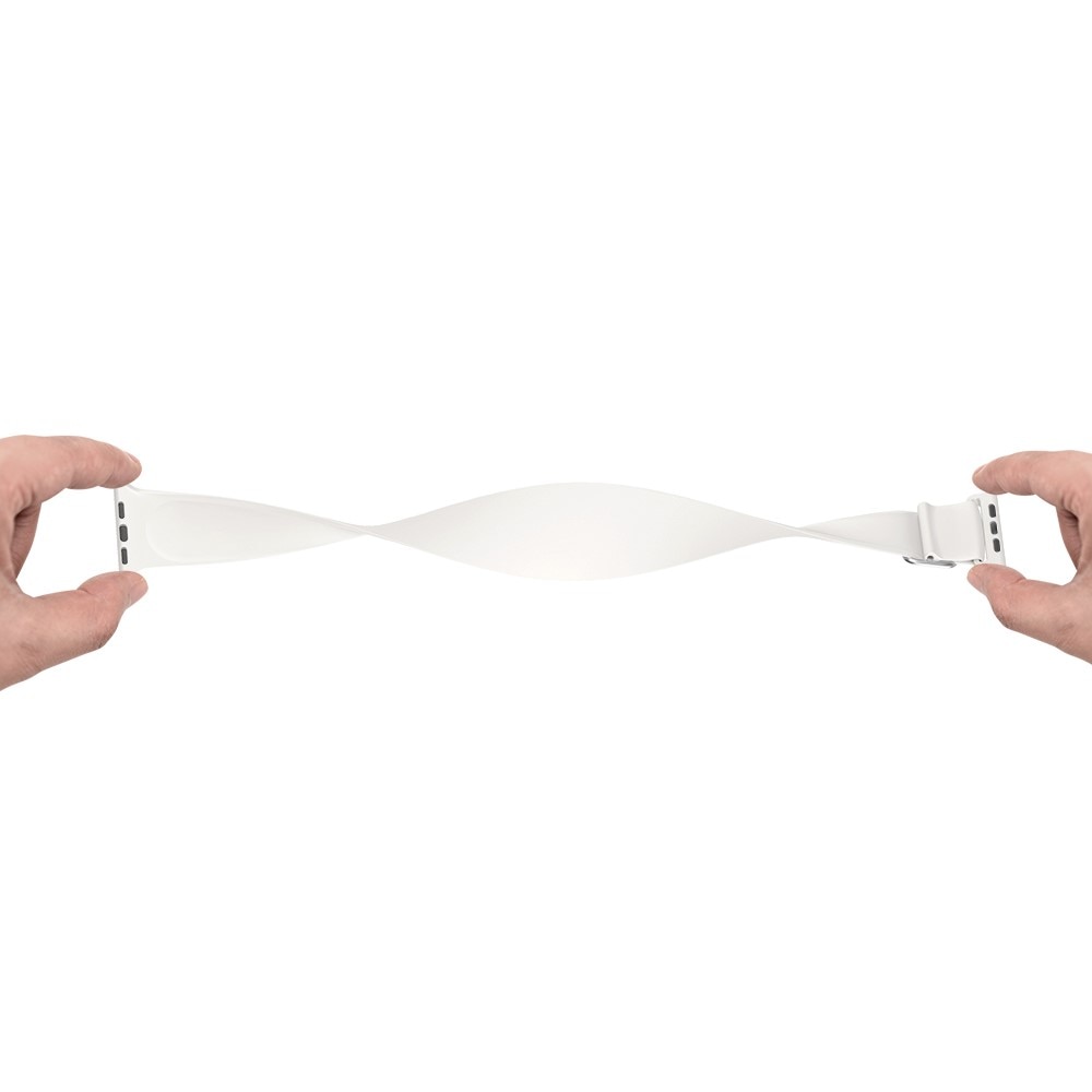 Cinturino in silicone elasticizzato Apple Watch 42mm bianco