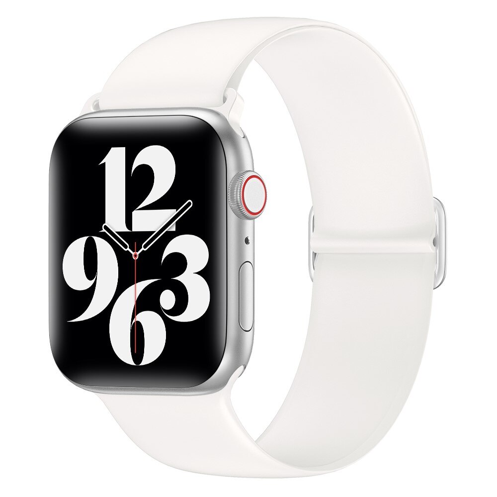 Cinturino in silicone elasticizzato Apple Watch 45mm Series 8 Bianco