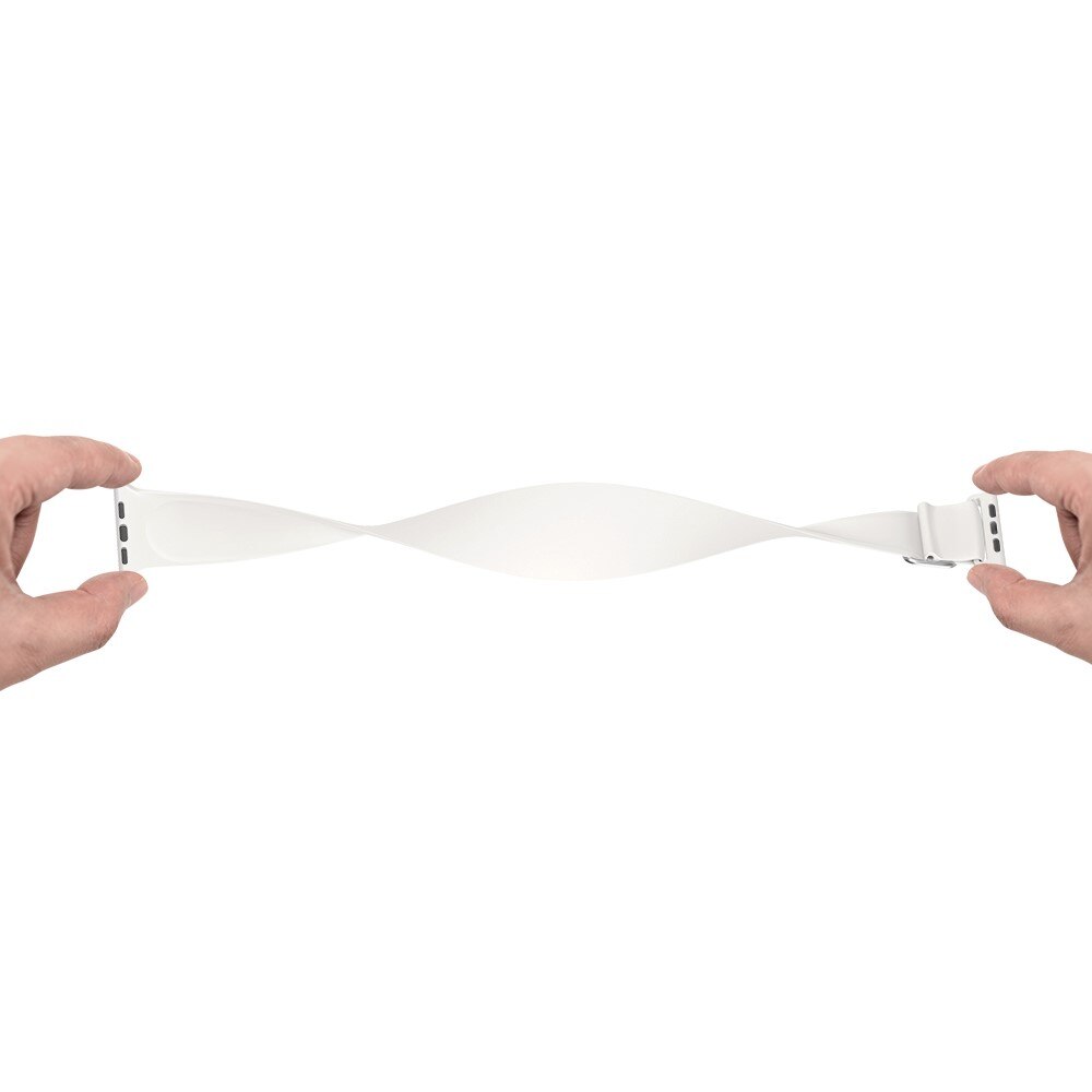 Cinturino in silicone elasticizzato Apple Watch 45mm Series 8 Bianco
