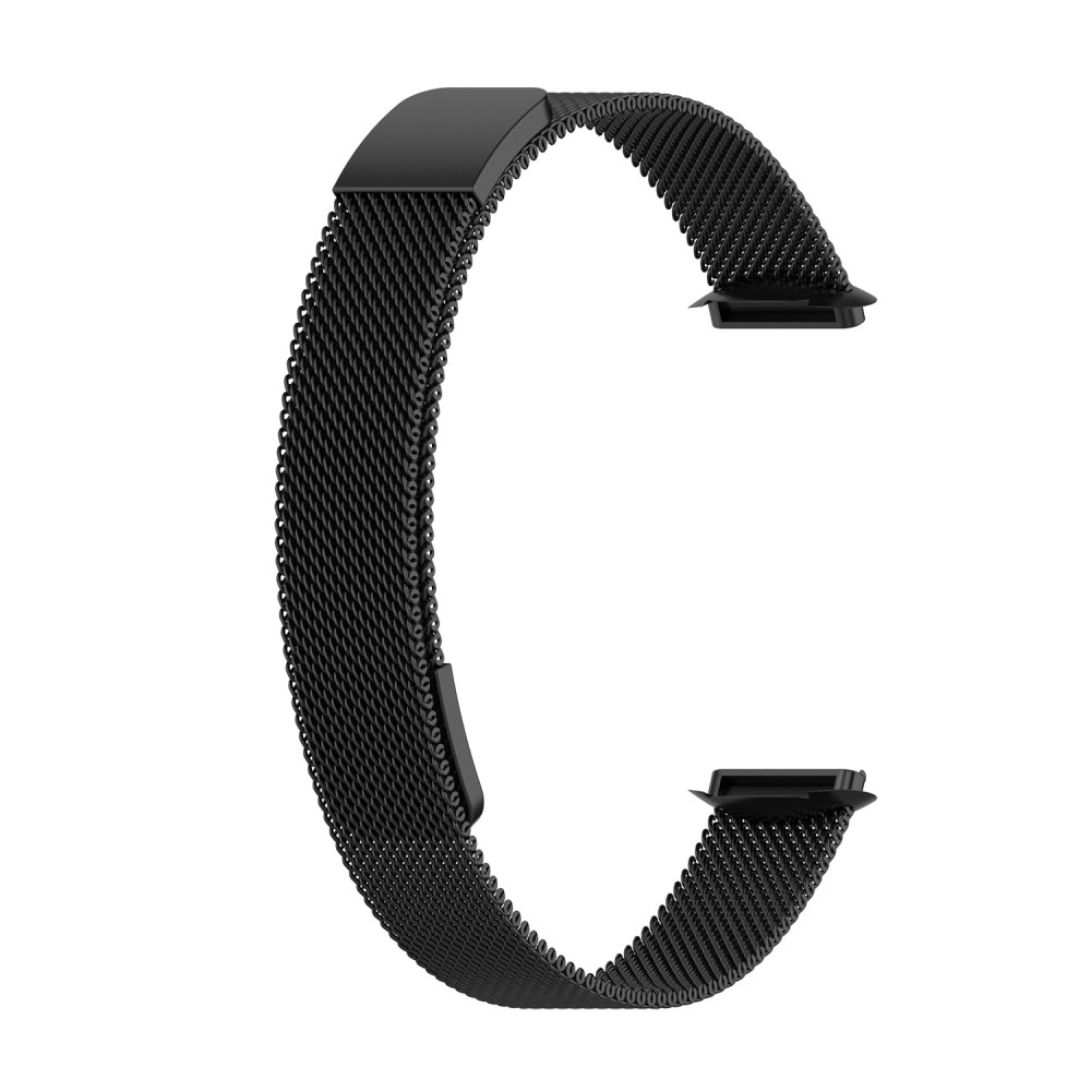 Cinturino in maglia milanese per Fitbit Luxe, nero