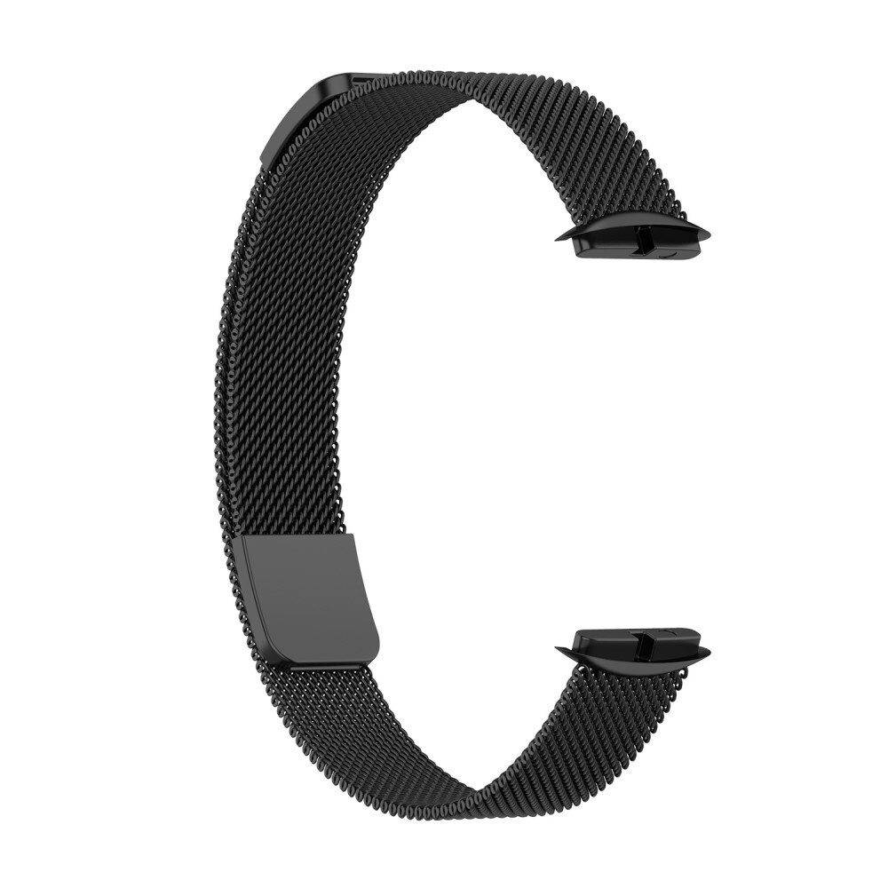 Cinturino in maglia milanese per Fitbit Luxe, Nero